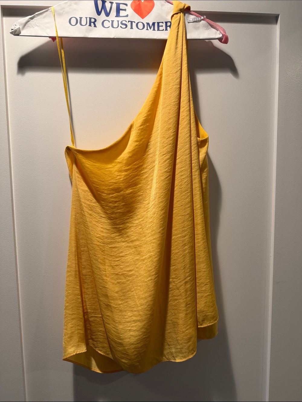 Vince Camuto One-Shoulder Yellow Women's Top size medium